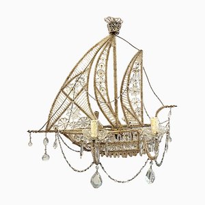 Large French Ship Chandelier, 1950s
