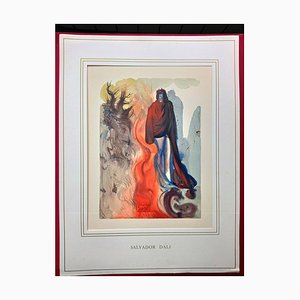 Salvador Dali, La Divine Comédie: Enfer 34, Apparition de Dité, Engraving Plate, 1960