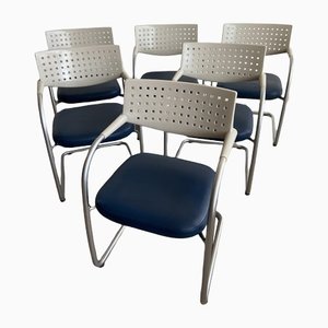 Visasoft Dining Chairs by Antonio Citterio for Vitra, 1990s, Set of 6