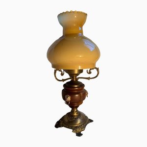 Lámpara de mesa francesa de cristal, años 70