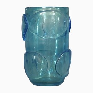 Italienische Mid-Century Vase aus geblasenem Muranoglas, 1950er