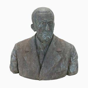 Bronze Bust of a Gentleman Sculpture, 1930s