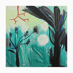 Lola Galanes, Composición con árboles, década de 2000, acrílico sobre lienzo