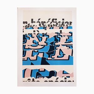 Arthur Aeschbacher, Composition with Letters, 1970s, Silkscreen