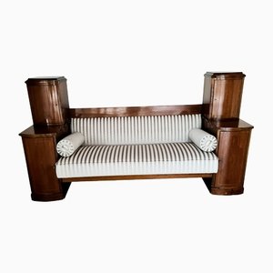 Jugendstil Sofa aus Nussholz