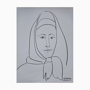 Pablo Picasso, La Femme d'Espagne, 1960, Litografía original sobre papel Fabiano