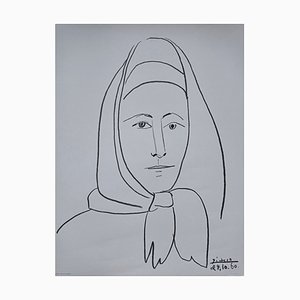 Pablo Picasso, La Femme d'Espagne, 1960, Litografia originale su carta Fabiano