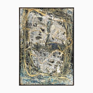 Horia Damian, Abstract Composition, 1957, Mixed Media on Canvas