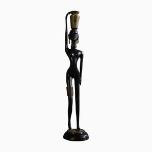 Sensual Mid-Century Modern Female Black and Gold Sculpture, 1965