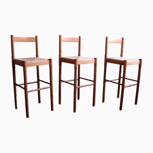 Bar Stools attributed to Vico Magistretti, Set of 3