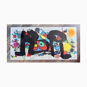 Joan Mirò, Sculptures: Les Poussins, Litografia originale, 1974