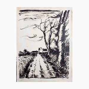 Maurice de Vlaminck, Chemin de Manou (Tete qui Tourne), 1956, Litografia