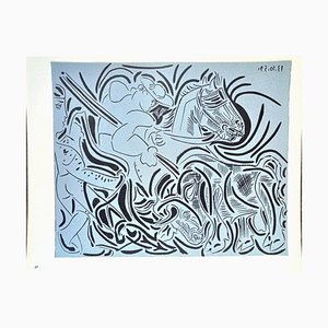 Pablo Picasso, La piqûre du matador, Linogravure originale, 1962