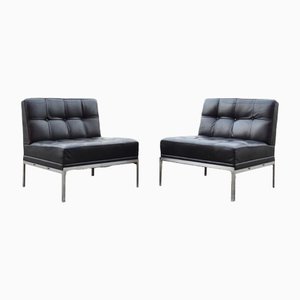 Set of Leather Constanze Easy Lounge Chairs by Johannes Spalt for Wittmann, 1950s