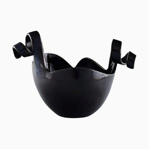 Primadonna Bowl in Black Glazed Ceramic by Claydies for Kähler