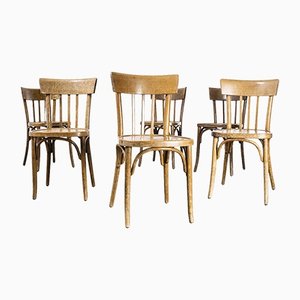 Light Oak Dining Chairs attributed to Michael Thonet, 1950s, Set of 8