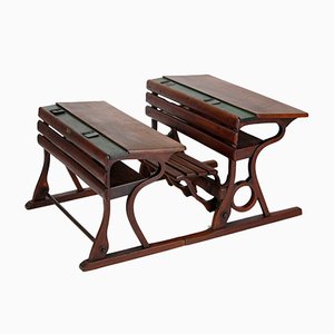 Set of Czech Vintage School Desks from D. G. Fischel & Söhne, Set of 2