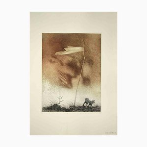 Leo Guida, The Oundary, Original Etching, 1970s