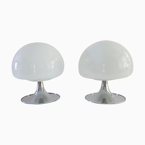 Mushroom Table Lamps attributed to Goffredo Reggiani for Reggiani, Italy, 1960s, Set of 2