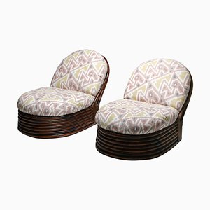 Fauteuil en Bambou par Pierre Frey Jacquard pour Vivai Del Sud, 1970s