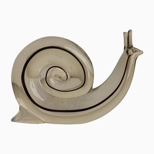 Mid-Century Cenedese Snail Sculpture Paperweight in Sommerso Murano Glass, 1970s