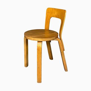 Mid-Century Modern Italian Wood Chair attributed to Alvar Aalto for Artek, 1960s