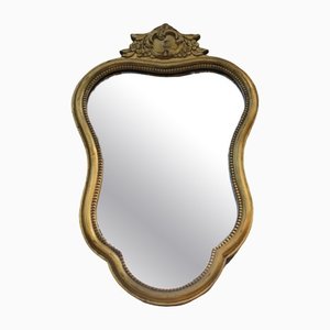 Small Vintage Florentine style Mirror with Gold Frame, 1960s