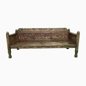 Balinese Hand-Carved Bench