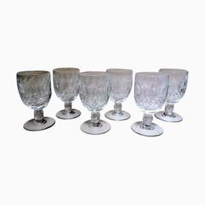 French Beaux-Art Style Ground Crystal Liqueur Glasses, 1920, Set of 6