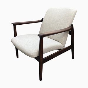 Fauteuil GFM-64 Mid-Century Beige par Edmund Homa pour Goścican Fabryki, 1960s