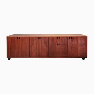 Vintage Walnut Sideboard with Bar Cabinet from Framar, 1970s
