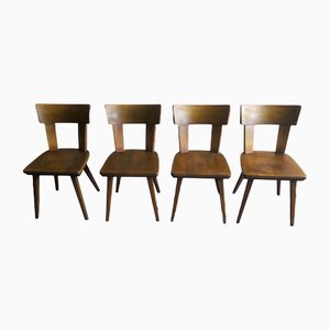 Splayed Leg Dining Chairs, 1950s, Set of 4
