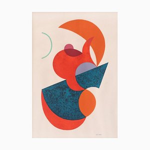 Henri Nouveau, Composición abstracta, 1953, Serigrafía y estarcido sobre papel Arches