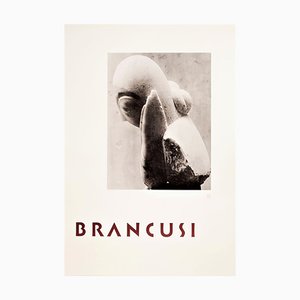 Affiche Brancusi avec Photographie Sculpture, 1953, Lithographie