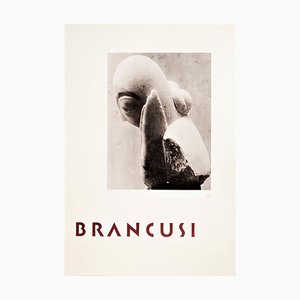 Póster de Brancusi con fotografía escultural, 1953, Litografía