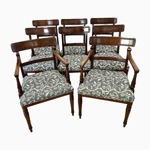Antique George III Mahogany Dining Chairs, 1800, Set of 8