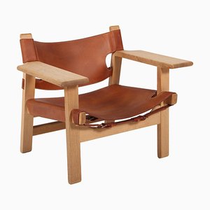 Spanischer Stuhl, 1960er, Børge Mogensen für Fredericia Stolfabrik zugeschrieben