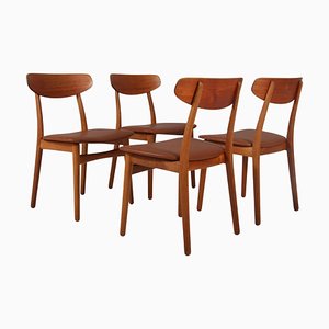 Dining Chairs attributed to Henning Kjærnulf, 1970s, Set of 4