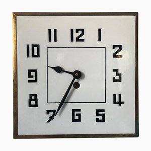 Reloj de pared Art Déco de porcelana de Kienzle Clocks, Germany, años 20