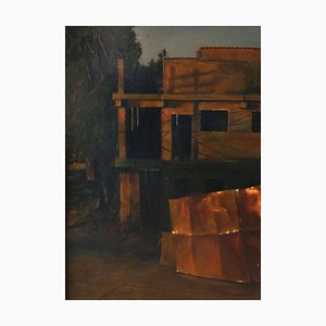 Wang Dianyu, Casa abandonada, 2015, óleo sobre lienzo