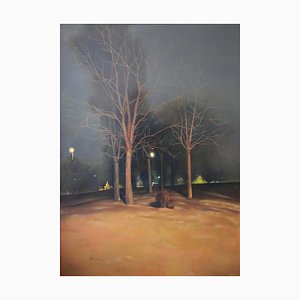 Wang Dianyu, Quiet Night, 2014, óleo sobre lienzo