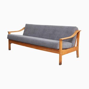 Mid-Century Modern Scandinavian Wood Sofa, 1950s