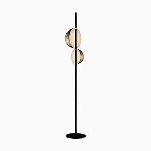 Superluna Floor Lamp in Brass by Victor Vaisilev for Oluce