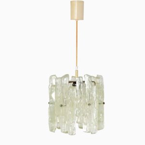 Hanging Lamp in Ice Glass