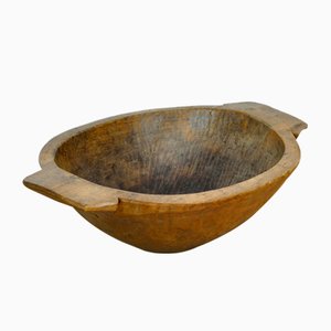 Handmade Wooden Dough Bowl, 1920s