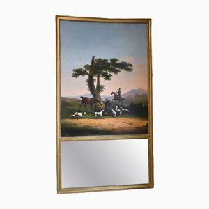 English Mirror with Oil on Canvas