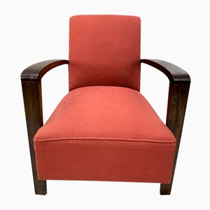 Individual Armchair in Original Red Upholstery