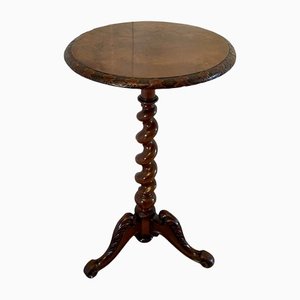 Victorian Burr Walnut Circular Lamp Table, 1860s