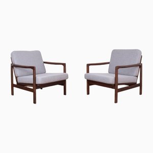 Mid-Century Polish Armchairs by Z. Bączyk, 1960s, Set of 2