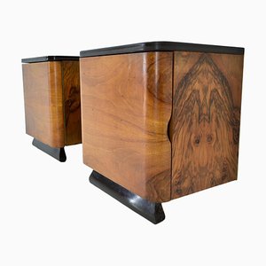 Bedside Tables attributed to Jindrich Halabala, Czechoslovakia, 1950s, Set of 2